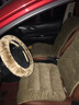 明仔 汽車方向盤套 羊毛冬季把套 純羊毛皮毛一體汽車把套 冬天保暖 棕色 本款適合99%車型-下單備注 曬單實(shí)拍圖