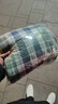 南極人披肩毯雙面絨加厚羊羔絨蓋腿毯辦公室午睡毯沙發(fā)小被子空調被毯子 綠格【多功能蓋毯:披/蓋/鋪/搭】 100*150cm 曬單實(shí)拍圖