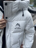 鴨鴨（YAYA）王一博同款冰殼系列羽絨服男過(guò)膝長(zhǎng)款冬季新款女情侶極寒加厚外套 青光黑 XL (建議155-175斤) 曬單實(shí)拍圖