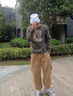 花花公子（PLAYBOY）毛衣男2025春秋新款潮流百搭圓領(lǐng)針織衫男時尚休閑簡約毛線衣男裝 駝色 M 曬單實(shí)拍圖