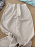 優(yōu)吻（YOUWen）高品質(zhì)尾單女裝新款亞麻女褲寬松九分休閑褲小腳褲棉麻哈倫褲子 白色 少量現貨 L 建議105-120斤 曬單實(shí)拍圖