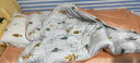 博洋（BEYOND）家纺法兰绒四件套加厚珊瑚绒保暖套件冬季绒被套床单双人加大床品 【加厚保暖绒】心语银杏（紫） 1.2米床(被套150*210厘米) 实拍图