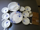 厚秀堂景德鎮(zhèn)釉下彩餐具套裝 骨瓷碗碟盤套裝家用喬遷禮盒 陶瓷餐具輕奢 國色多姿28頭 曬單實(shí)拍圖