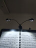 PERSEUS充電譜架燈LED樂譜燈吉他二胡樂器USB夾式譜臺燈可調(diào)節(jié)鋼琴燈 黑色8燈電池款+USB線+3電池 曬單實拍圖