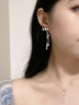 abyb charming心動(dòng)風(fēng)鈴流蘇耳環(huán)女輕奢小眾高級感耳飾甜美糖果可拆卸耳釘送禮物 心動(dòng)風(fēng)鈴 銀色 曬單實(shí)拍圖