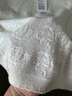 科蒙博卡秋冬圓領(lǐng)提花羊絨衫女 九分喇叭袖毛衣金銀絲針織衫 牛奶白色 L 曬單實(shí)拍圖