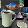 VIVA scandinavia耐熱高溫陶瓷杯子 茶水分離泡茶杯大容量550m教師中秋節生日禮物 石綠色 曬單實(shí)拍圖