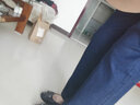 中年婦女廣州新塘女式牛仔褲高腰女士直筒褲長褲子闊腿牛仔褲女2022年新款春秋高腰寬松顯瘦中年彈力牛仔 212 深藍(lán)色 有彈力 33 碼/5XL丨150-160斤 曬單實(shí)拍圖
