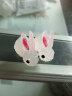 米聆微景观装饰摆件可爱动物卡通发光彩色小兔子夜光萌兔园艺植物树 紫色（2个装） 实拍图