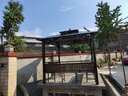 遠茂(YM)遠茂戶(hù)外涼亭庭院活動(dòng)廣告移動(dòng)室外遮陽(yáng)棚四柱亭大遮雨棚擺攤帳篷 3*3m亭+3座板+桌椅+簾 【立柱8cm】 曬單實(shí)拍圖