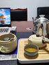 側(cè)把煮茶壺酒精爐套裝燒水壺粗陶紫砂西施功夫茶具 250ml側(cè)把壺+茶爐+酒精燈 曬單實拍圖
