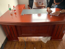 古鯨老板桌辦公室桌椅組合電腦桌子新中式木皮家具主管領(lǐng)導(dǎo)工作大班臺 1.6m班臺+雙柜 曬單實拍圖