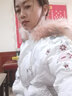 蓮燦2024冬新品毛領(lǐng)保暖淑女古典氣質(zhì)寬松長(cháng)羽絨服 白色 S 曬單實(shí)拍圖