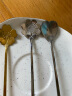 爱屋格林304不锈钢长柄搅拌勺子小汤匙创意花型咖啡勺加长甜品勺小调羹冰淇淋勺 银色波斯菊 实拍图