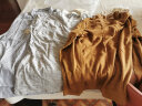 无印良品 MUJI 男式 粗细不均棉线 天竺编织 条纹短袖T恤 ABB04A0S 燕麦色X横条 L 实拍图