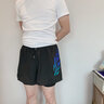 捷虎游泳褲男防尷尬雙層平角沙灘溫泉褲速干男士泳衣游泳裝備 藍(lán)色火焰【雙層無(wú)拉鏈】 XL (建議體重110斤-130斤) 曬單實(shí)拍圖