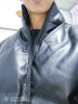 哥诺顿（GENUODUN） 棉服男冬季新款皮质棉衣男港风宽松外套立领面包服青年棉袄潮流加厚PU夹克 黑色 M（80-105斤） 实拍图