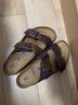 BIRKENSTOCK勃肯德國(guó)進(jìn)口男女款牛皮革涂油軟底Arizona雙扣涼拖鞋 棕色常規(guī)版0452761 42 曬單實(shí)拍圖