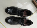 金利來(lái)（Goldlion）男靴皮鞋男加絨保暖短靴男鞋百搭休閑皮靴時(shí)尚靴子時(shí)裝靴工裝靴 黑色 44 曬單實(shí)拍圖