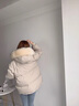 艾珠兒羽絨棉服女短款韓版寬松學(xué)生連帽百搭棉衣女加厚棉襖面包服外套 米色 S 曬單實拍圖