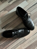 百麗（Belle）肖戰同款商務(wù)皮鞋男秋季內增高牛皮雕花正裝鞋7TN01AM3預售預售 黑色 40 (250mm) 曬單實(shí)拍圖