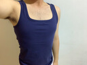 簡(jiǎn)束背心男純色棉質(zhì)緊身運動(dòng)方領(lǐng)背心夏季彈力無(wú)袖透氣男士打底汗衫 寶藍色 L （63kg左右） 曬單實(shí)拍圖