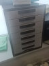 得力（deli）桌面文件柜收納柜儲物帶鎖資料柜 金屬外殼抽屜式辦公用品文件整理柜A4資料檔案柜帶索引標簽 七層帶鎖文件柜（閃銀棕）9703 曬單實(shí)拍圖