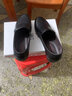 紅蜻蜓女鞋真牛皮媽媽鞋平底防滑舒適女士單鞋 黑色 38 曬單實(shí)拍圖