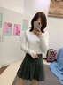 妃麗慕尚半高領毛衣女裝緊身保暖內搭打底衫秋冬季加絨加厚修身針織衫上衣 599杏色 S 曬單實拍圖