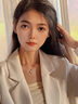 夢詩亞生日紀念日七夕情人節(jié)禮物小幸運四葉草項鏈女送女友老婆 【玫瑰金色】小杏運四葉草項鏈 曬單實拍圖