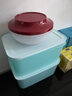 特百惠（Tupperware）新冷凍保鮮盒2.5升雪影款冷藏冷凍兩用大型保鮮盒 2.5升雪影冷凍2件套全藍色 曬單實(shí)拍圖