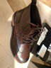 茫云布洛克雕花男靴厚底增高鞋 英倫風(fēng)馬丁靴復古潮流皮靴 深棕色 40 曬單實(shí)拍圖