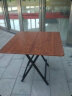 京挚折叠桌子折叠餐桌麻将桌家用户外简易便携式手提桌 JZ-2221折叠桌棕木纹 实拍图