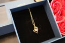 中國黃金（CHINA GOLD）愛心黃金項鏈女足金心形海豚吊墜七夕情人節(jié)禮物送女友老婆紀(jì)念 【海豚戀人】足金吊墜+贈銀鏈 曬單實拍圖