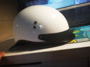 GXT电动摩托车头盔男女通用夏季半盔复古机车安全帽GXT四季3c认证 亮白 M（54~56cm） 实拍图