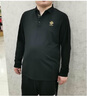 胖大潮特大碼男裝長(cháng)袖t恤胖子翻領(lǐng)polo男士秋冬季加絨寬松肥佬體恤200斤 《8874春秋款》黑色 5XL （胸圍128） 適合200-220斤 曬單實(shí)拍圖
