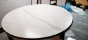 风之意 餐桌 北欧实木餐桌日式可折叠餐桌椅组合现代简约多功能家用饭桌FR-102 胡桃色（加厚岩板） 一桌四椅（1.35米） 实拍图