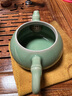 龍泉青瓷 創(chuàng)意家用功夫茶具泡茶壺中式茶壺竹韻手工壺辦公室會客水壺單壺 朱砂胎梅子青-禮盒裝 曬單實拍圖
