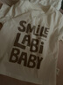 拉比（Labi Baby）兒童短袖T恤夏季童裝上衣針織布3A抑菌英文圓領(lǐng) 米白 90 曬單實拍圖