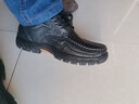 駱駝動(dòng)感皮鞋軟底軟面戶(hù)外休閑鞋徒步真皮頭層牛皮防滑耐磨防水防臭男鞋 黑色 39 曬單實(shí)拍圖