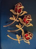 依特玫瑰花胸針高檔女士精致氣質(zhì)西裝胸花別針絲巾針裝飾配飾品禮物 金紅色 曬單實(shí)拍圖