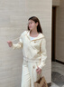 名創(chuàng  )優(yōu)品（MINISO）春秋季套裝女休閑運動(dòng)潮流女裝連帽開(kāi)衫衛衣闊腿褲兩件套韓系穿搭 【春秋款】奶白(甜品熊)+奶白 XL (推薦體重130-150斤) 曬單實(shí)拍圖