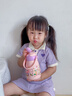 倍立欣兒童保溫杯雙飲幼兒園寶寶水杯子小學生上學帶吸管316不銹鋼水壺 紫色 500ml 【送吸嘴+吸管+背帶】 曬單實拍圖
