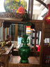 景德鎮陶瓷器仿古新中式冰綠釉花瓶工藝品客廳擺件家居酒柜玄關(guān)書(shū)房電視柜辦公室博古架茶室裝飾品瓷瓶擺設 冰綠釉龍鳳呈祥螭耳瓶（配旋轉底座+證書(shū)） 曬單實(shí)拍圖