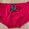 希賓（SEOBEAN）男士小平角三角游泳褲夏季新款時(shí)尚純色潮款短褲沙灘褲專(zhuān)業(yè)泡溫泉 紅色 XXL 曬單實(shí)拍圖