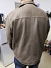 PERCOOL真皮皮衣男休閑翻領(lǐng)復古皮夾克歐美風(fēng)頭層磨砂牛皮秋冬季中年外套 駝色 (頭層牛皮) 3XL號（195斤-215斤） 曬單實(shí)拍圖