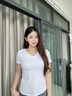 山朵棉白色v領(lǐng)t恤女短袖春夏季2024年新款純棉正肩修身半袖純色打底上衣 白色 XL 【推薦108-120斤】 曬單實拍圖