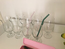 福夢茲（HOMERAS）果汁杯玻璃飲品杯網(wǎng)紅奶茶杯奶昔杯家用飲料杯夏季冷飲杯冰淇淋杯 G09（415毫升） 曬單實拍圖