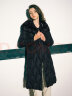 诗篇（PSALTER）专选女装冬季连帽水貂毛领系带中长款鹅绒服羽绒服 黑色 38 晒单实拍图