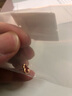 六福珠寶 18K金葫蘆紅玉髓彩金耳釘(單只) L35TBKE0013R 總重約0.52克 曬單實拍圖
